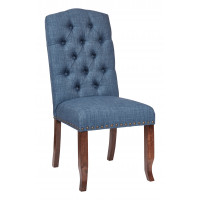 OSP Home Furnishings JSA-L39 Jessica Tufted Dining Chair in Navy Fabric